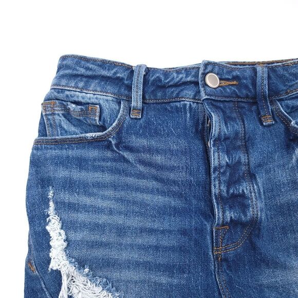 Good American Womens 00/24 Button Fly Distressed  Shorts - Picture 3 of 9